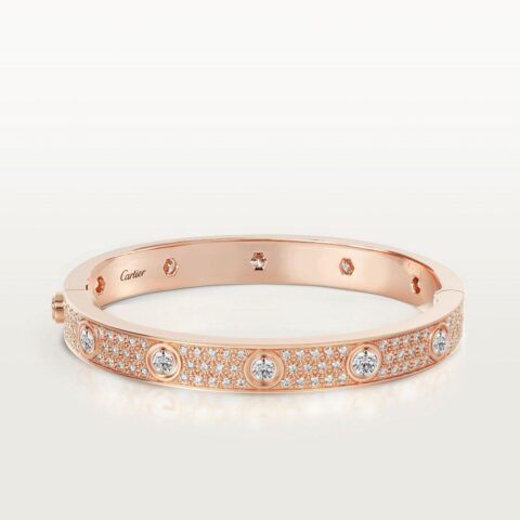 Cartier Love Bracelet N6033602 Diamond-paved Rose Gold 1