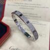 Cartier Love N6032417 Bracelet Diamond-paved White Gold Ceramic 16