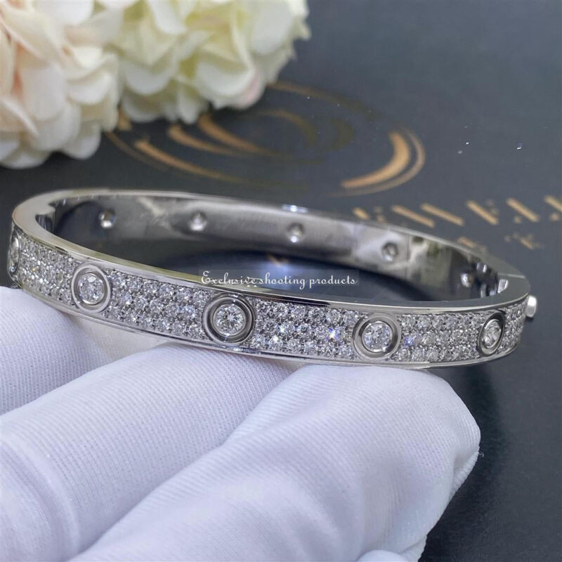 Cartier N6033602 Love Bracelet Diamond-paved White Gold 7
