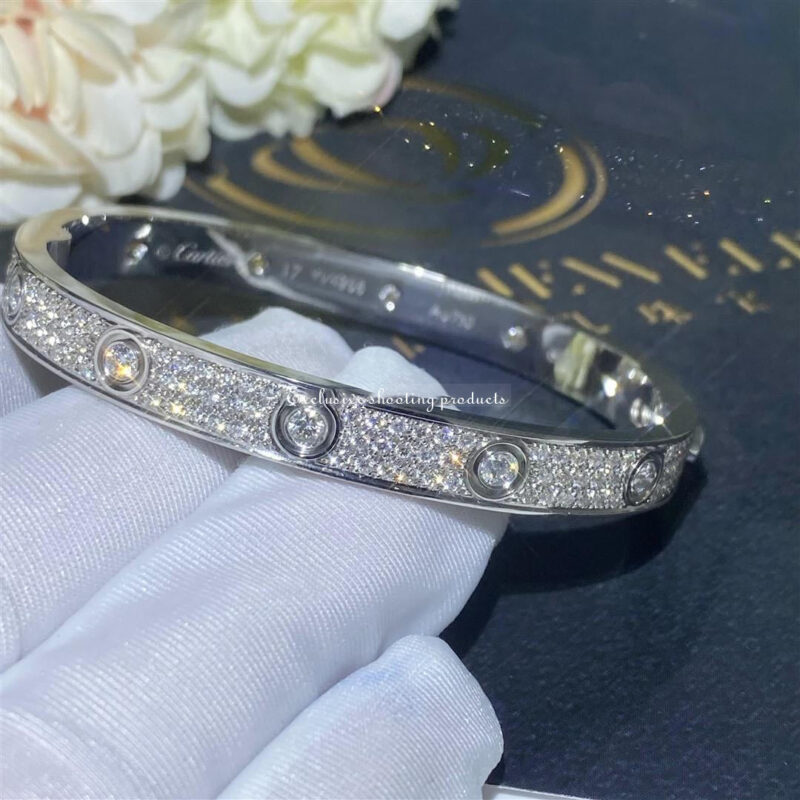 Cartier N6033602 Love Bracelet Diamond-paved White Gold 4