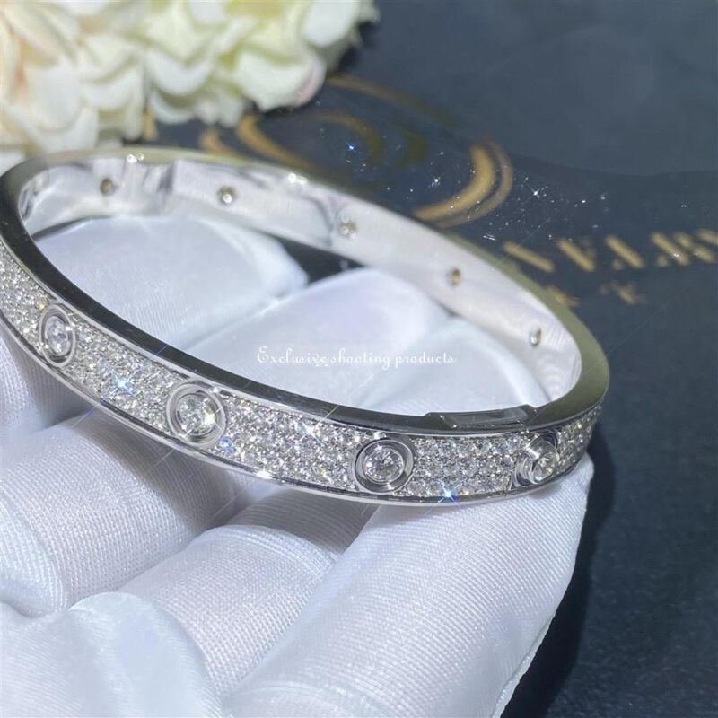 Cartier N6033602 Love Bracelet Diamond-paved White Gold 2