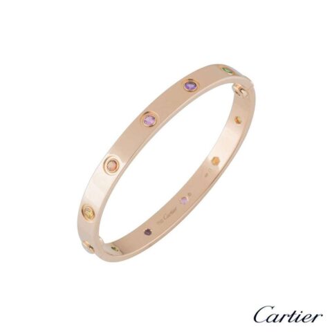 Cartier Love Bracelet B6036517 Multi Gem Rose Gold 1