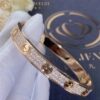 Cartier Love Bracelet N6036917 Rose Gold Pave Diamond 7