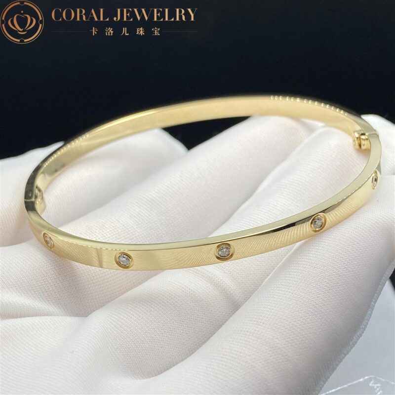 Cartier Love Bracelet B6047817 Small Model 10 Diamonds Yellow Gold 3