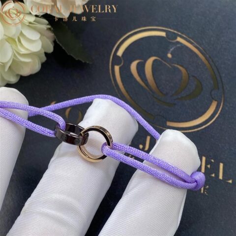 Cartier Love Bracelet Ceramic Yellow Gold Diamonds Purple Rope 6