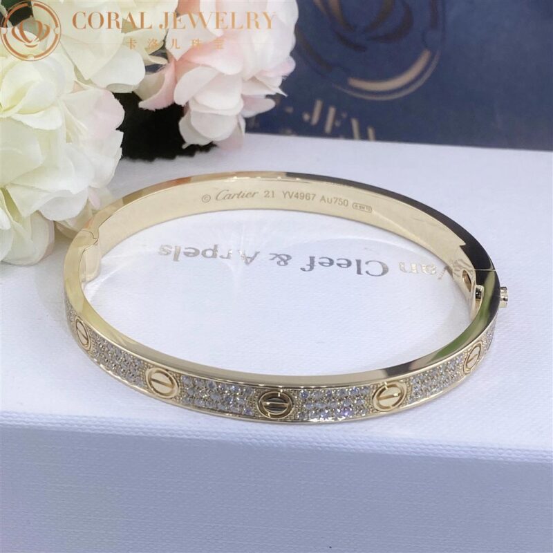 Cartier Love Bracelet N6035017 Yellow Gold Pave Diamond 3