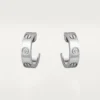 Cartier Love Earrings B8022800 2 Diamonds White Gold 1