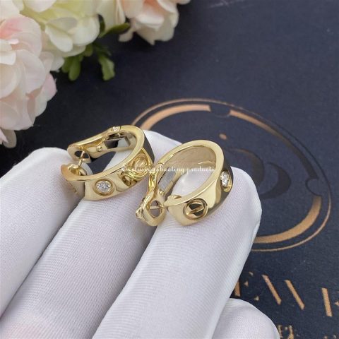 Cartier Love Earrings B8022800 2 Diamonds Yellow Gold 1