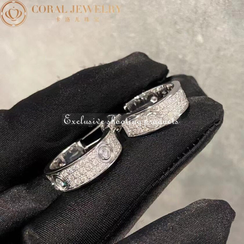 Cartier Love Earrings Diamonds-Paved White Gold 3