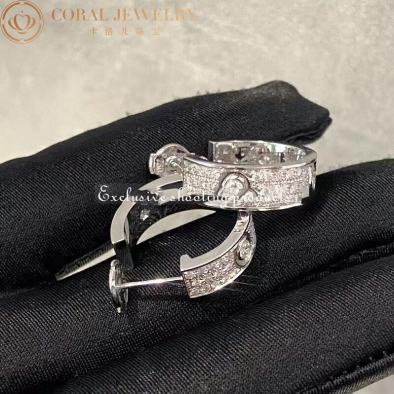 Cartier Love Earrings Diamonds-Paved White Gold 2