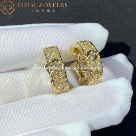 Cartier Love Earrings Diamonds-Paved Yellow Gold 6