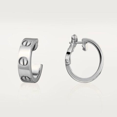 Cartier Love Earrings B8022400 White Gold 2