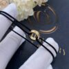 Cartier Love Cotton Rope Bracelet Yellow Gold Black Bracelet 6