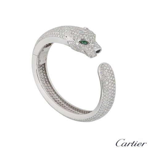 Cartier Panthère De H6007417 Cartier Bracelet 18K Gold Diamond Onyx Emerald 1