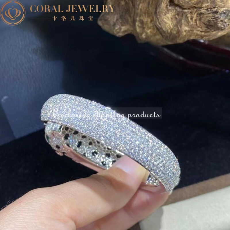 Cartier Panthère De H6007417 Cartier Bracelet 18K Gold Diamond Onyx Emerald 17
