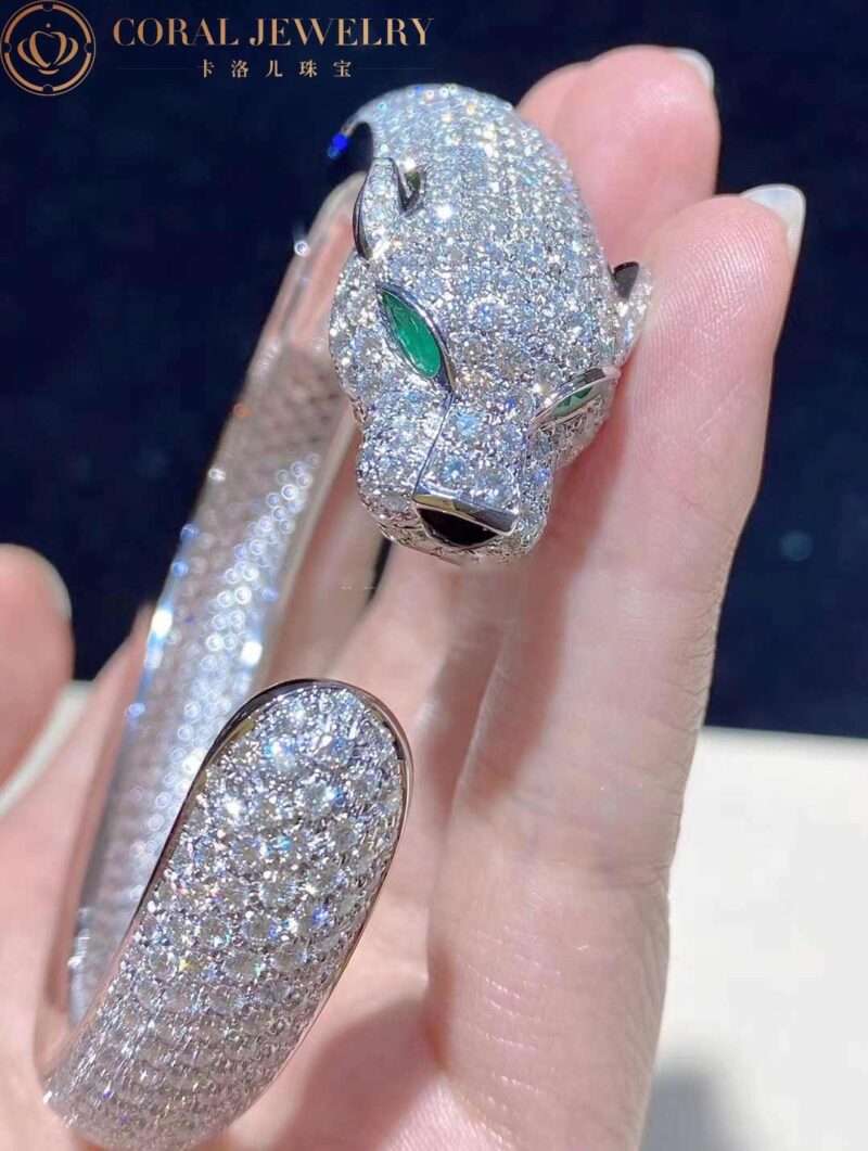 Cartier Panthère De H6007417 Cartier Bracelet 18K Gold Diamond Onyx Emerald 4
