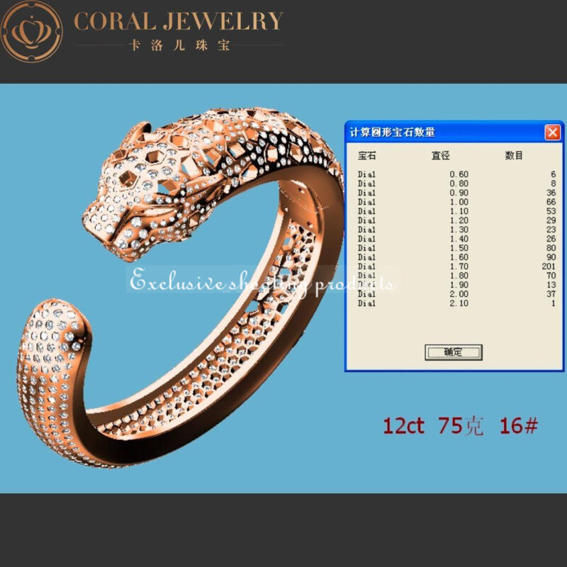 Cartier Panthère De H6013017 Cartier Bracelet 18K Gold Diamond Onyx Emerald 3