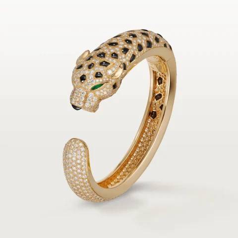 Cartier Panthère De H6013117 Cartier Bracelet 18K Gold Diamond Onyx Emerald 1