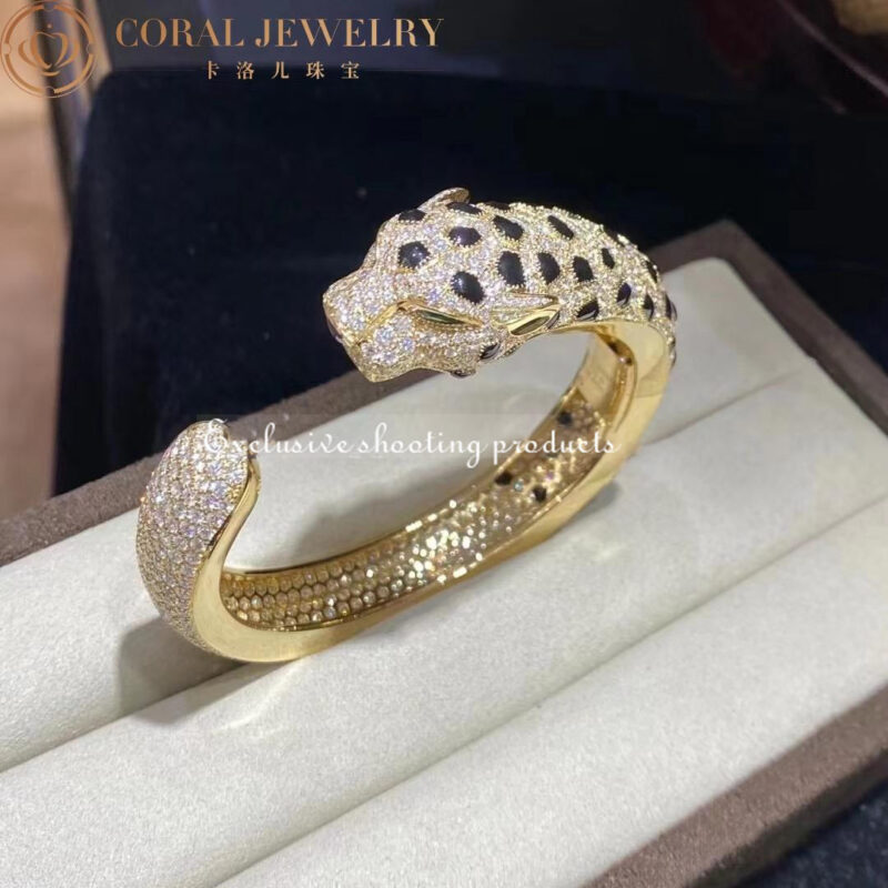 Cartier Panthère De H6013117 Cartier Bracelet 18K Gold Diamond Onyx Emerald 10