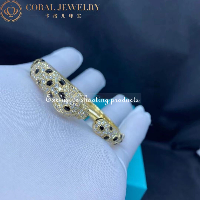 Cartier Panthère De N6715417 Cartier Bracelet 18K Gold Diamond Onyx Emerald 4
