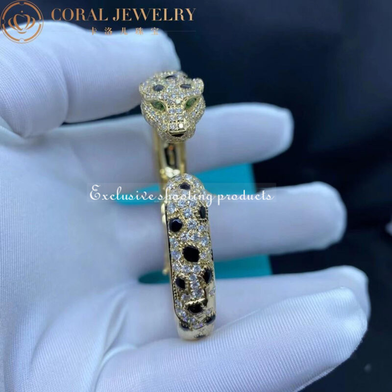 Cartier Panthère De N6715417 Cartier Bracelet 18K Gold Diamond Onyx Emerald 2