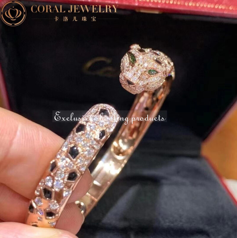Cartier Panthère De N6715517 Cartier Bracelet 18K Gold Diamond Onyx Emerald 4