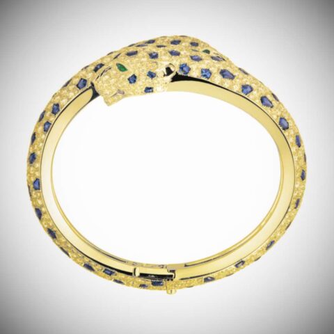 Cartier HP600307 Panthère De Cartier Bracelet 18k Yellow Gold Sapphire Emeralds and Diamonds 1