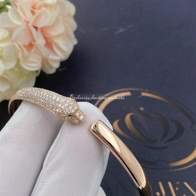 Cartier Panthère DeN6717917 Cartier Bracelet Rose Gold Onyx Emeralds Diamonds 8