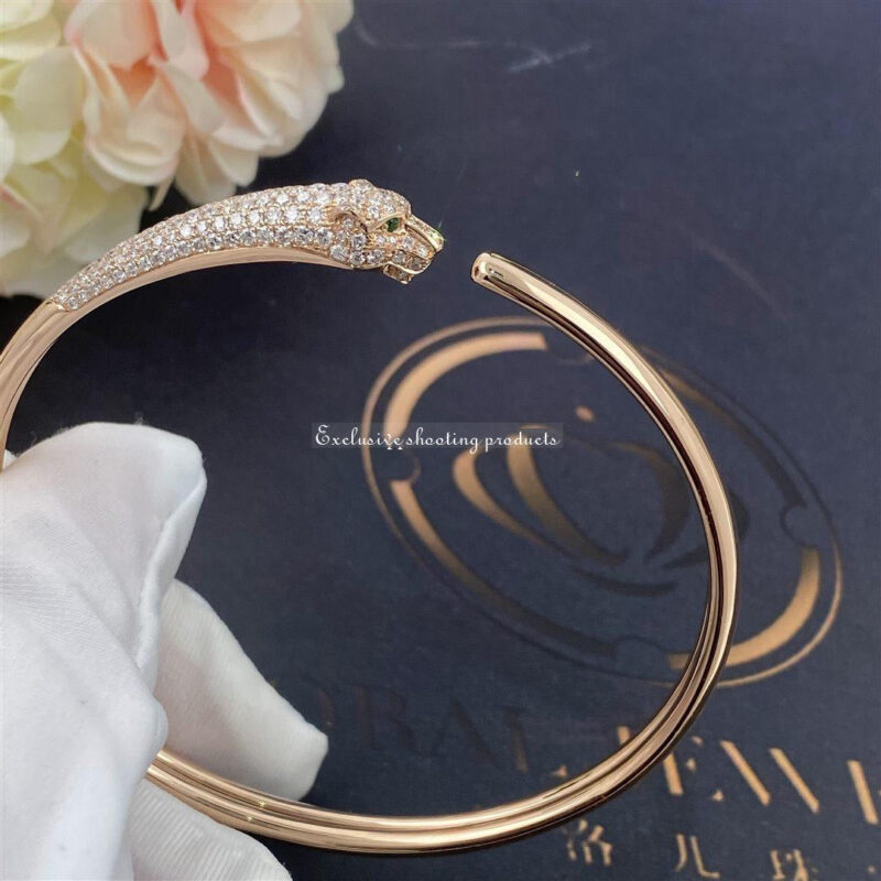 Cartier Panthère DeN6717917 Cartier Bracelet Rose Gold Onyx Emeralds Diamonds 6