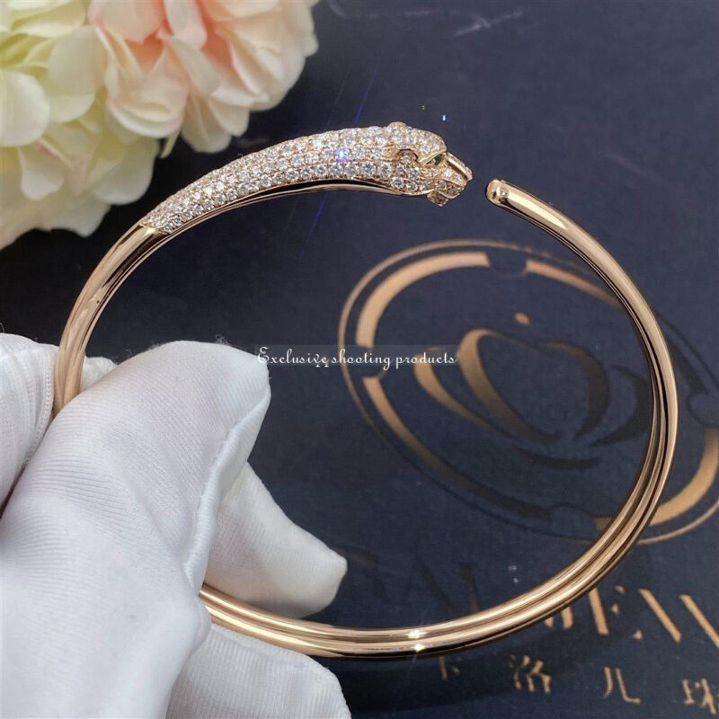 Cartier Panthère DeN6717917 Cartier Bracelet Rose Gold Onyx Emeralds Diamonds 5