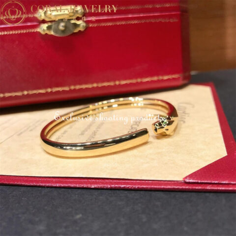 Cartier Panthère De B6067317 Cartier Bracelet Rose Gold Onyx Tsavorite Garnets 12