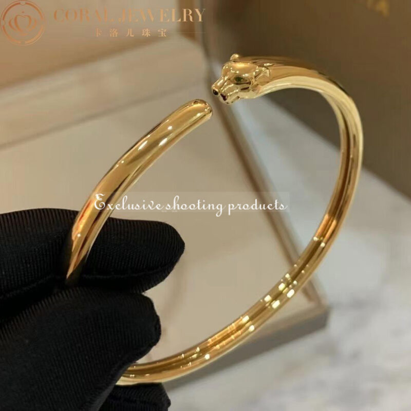 Cartier Panthère De B6067317 Cartier Bracelet Rose Gold Onyx Tsavorite Garnets 3