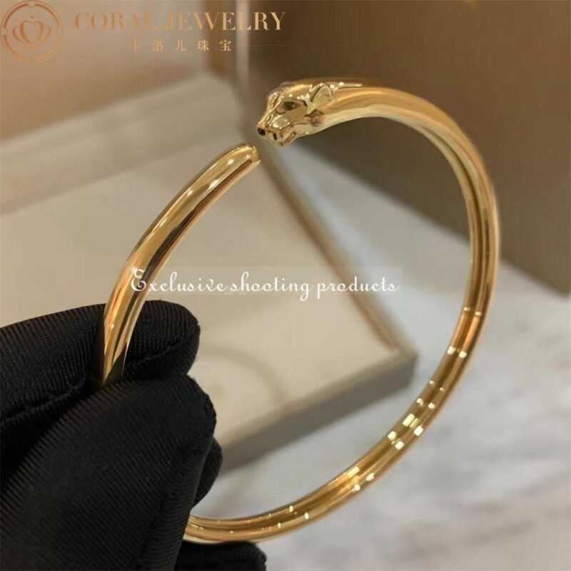 Cartier Panthère De B6067317 Cartier Bracelet Rose Gold Onyx Tsavorite Garnets 2