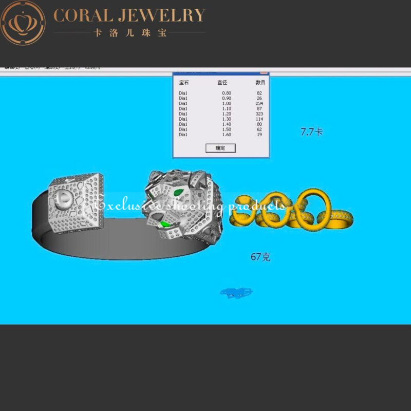 Cartier Panthère De HP600519 Cartier Bracelet White Gold Diamond Onyx and Enamel 4