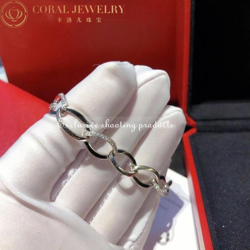 Cartier Panthère De N6707117 Cartier Bracelet White Gold Diamond Onyx Emeralds and Black Lacquer 5