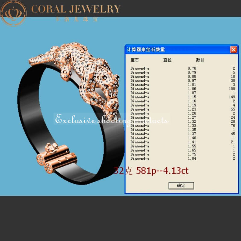 Cartier Panthère De HP600519 Cartier Bracelet White Gold Diamond Onyx and Enamel 2
