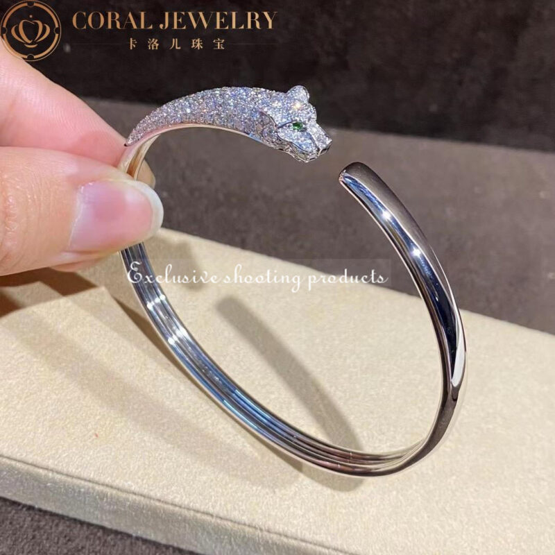 Cartier Panthère De N6717817 Cartier Bracelet White Gold Onyx Emeralds Diamonds 3