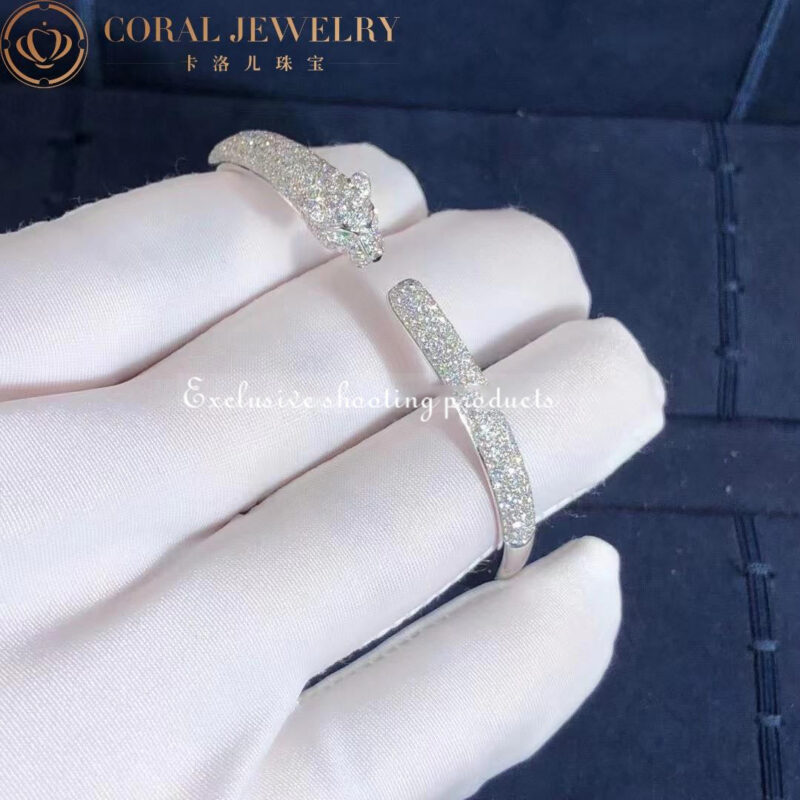Cartier Panthère De N6718117 Cartier Bracelet White Gold Onyx Emeralds Diamonds 8