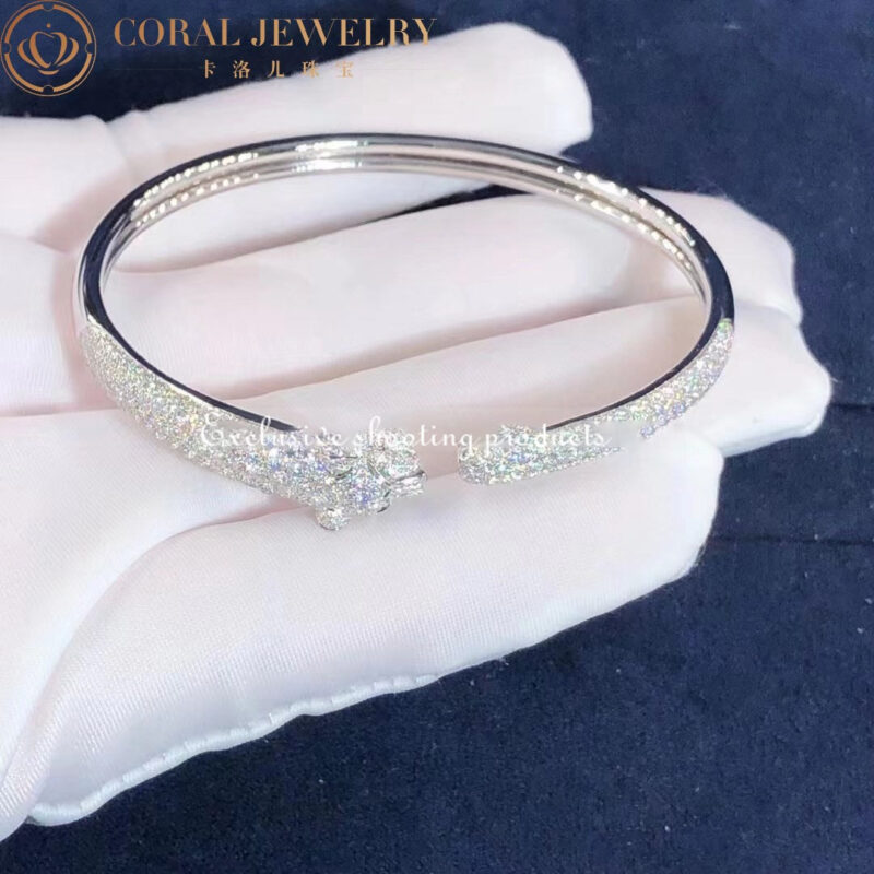 Cartier Panthère De N6718117 Cartier Bracelet White Gold Onyx Emeralds Diamonds 7