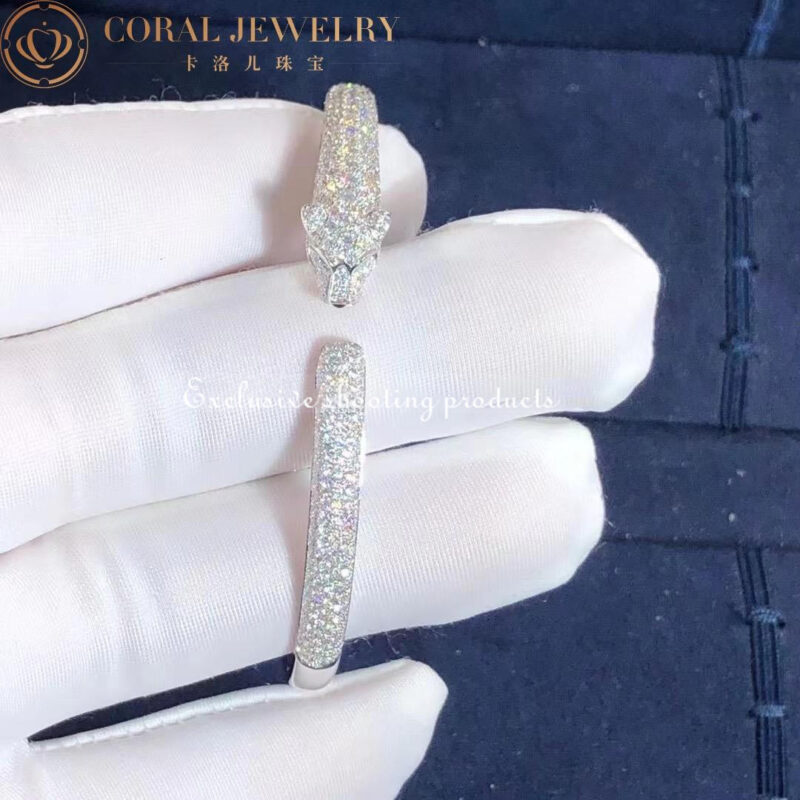 Cartier Panthère De N6718117 Cartier Bracelet White Gold Onyx Emeralds Diamonds 6
