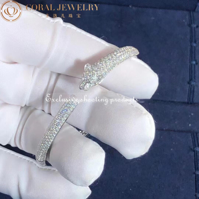 Cartier Panthère De N6718117 Cartier Bracelet White Gold Onyx Emeralds Diamonds 5