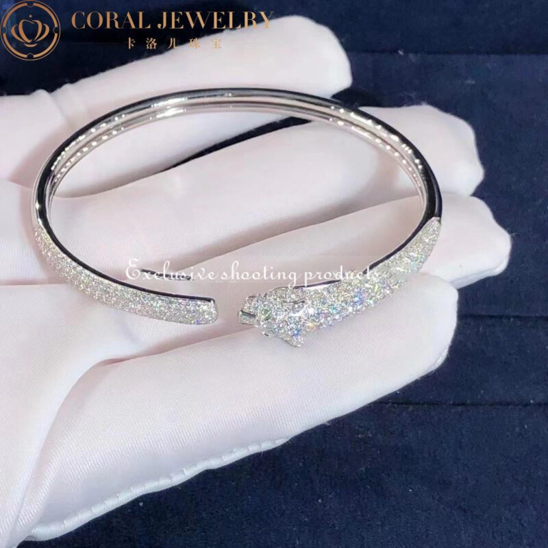 Cartier Panthère De N6718117 Cartier Bracelet White Gold Onyx Emeralds Diamonds 4