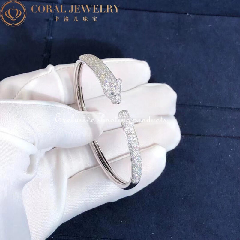Cartier Panthère De N6718117 Cartier Bracelet White Gold Onyx Emeralds Diamonds 2