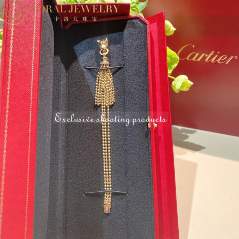 Cartier Panthère De N6709917 Cartier Bracelet Yellow Gold Black Lacquer Onyx Tsavorite Garnets Diamonds 8