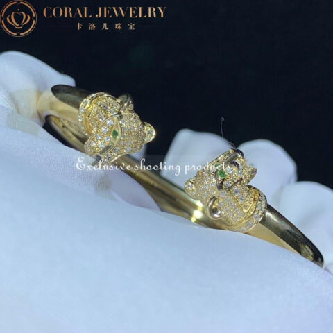 Cartier Panthère De N6706217-YG Cartier Bracelet Yellow Gold Emeralds Onyx Diamonds 8