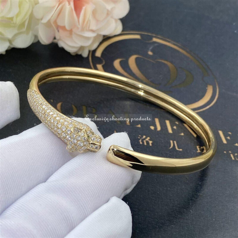 Cartier Panthère De N6717817 Cartier Bracelet Yellow Gold Onyx Emeralds Diamonds 11