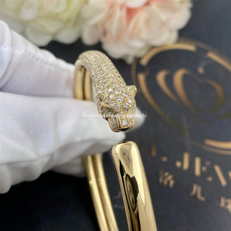 Cartier Panthère De N6717817 Cartier Bracelet Yellow Gold Onyx Emeralds Diamonds 6