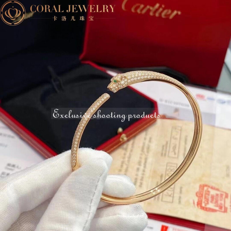 Cartier Panthère De N6718117 Cartier Bracelet Yellow Gold Onyx Emeralds Diamonds 6