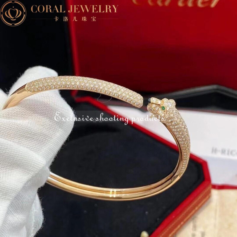 Cartier Panthère De N6718117 Cartier Bracelet Yellow Gold Onyx Emeralds Diamonds 5