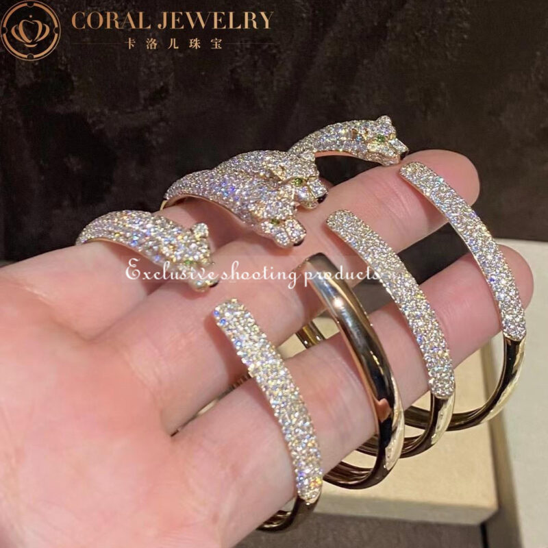 Cartier Panthère De N6718117 Cartier Bracelet Yellow Gold Onyx Emeralds Diamonds 12